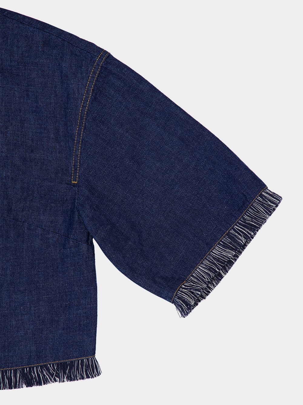 Atlantic Blue Rhiannon Fringe Cropped Shirt - Image 4