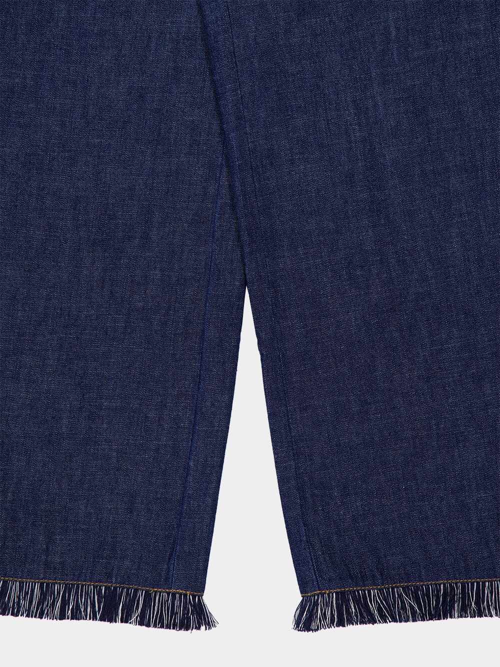 Atlantic Blue Wide Leg Trousers with Rhiannon Fringe - Image 4