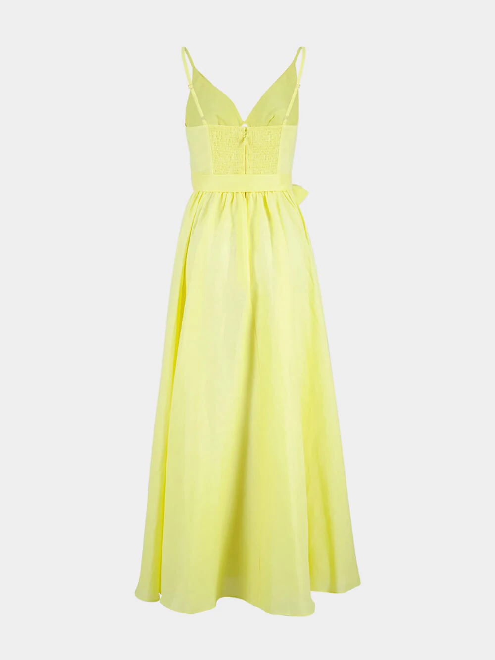 Awaken Linen Midi Dress in Lemon - Image 2