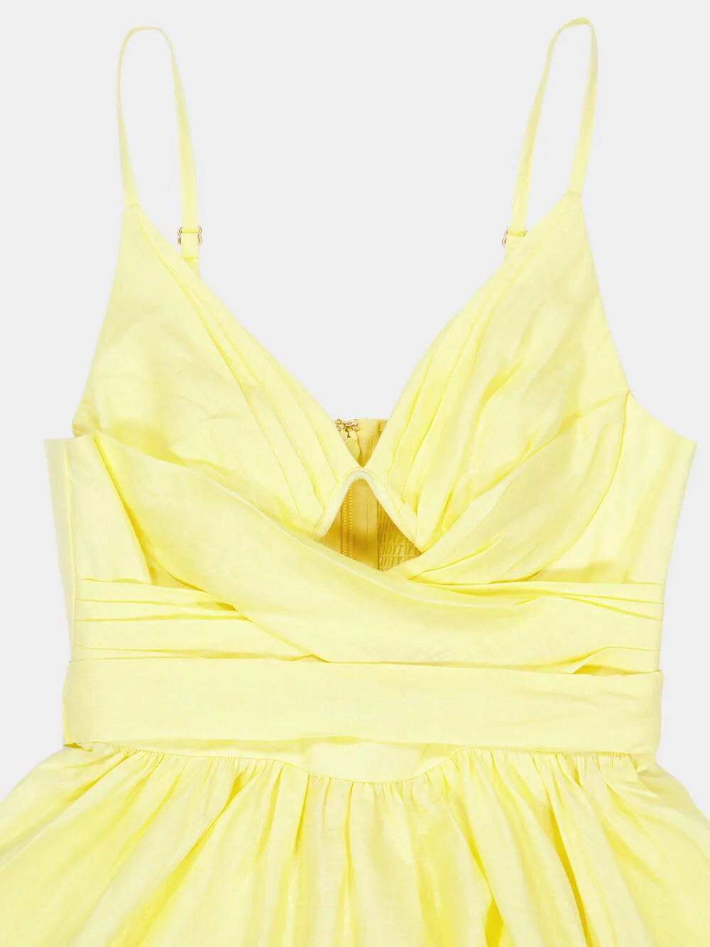 Awaken Linen Midi Dress in Lemon - Image 3