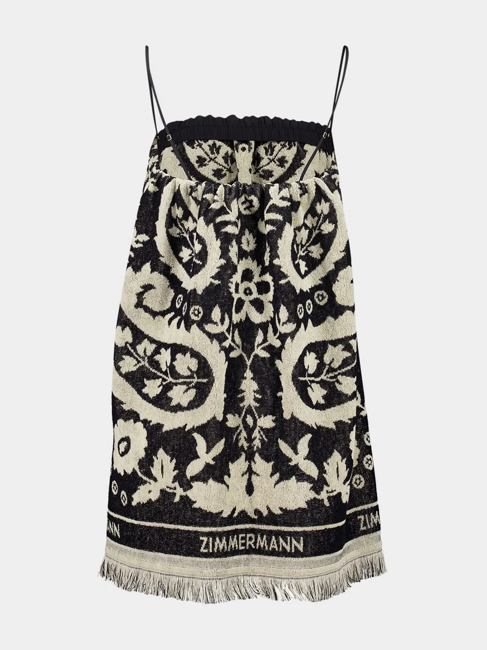 Black Cream Rhiannon Mini Towel Dress - Image 3