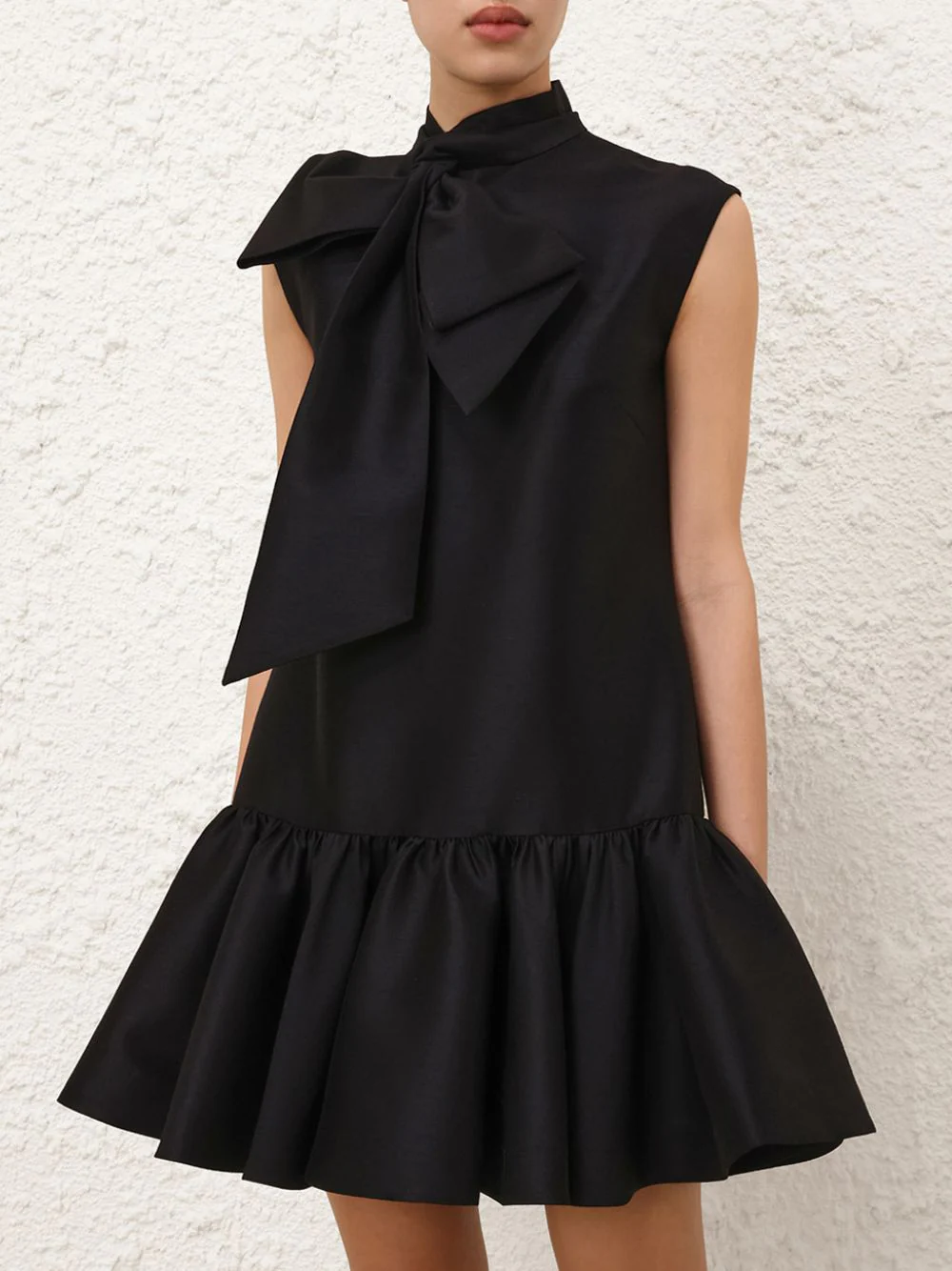 Black Hypnotic Bow Mini Dress - Image 2