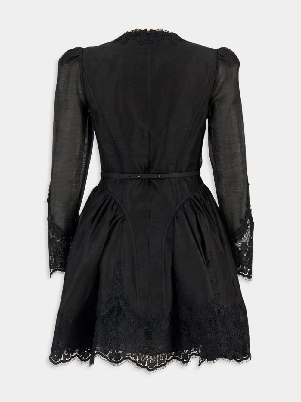 Black Hypnotic Lace Mini Dress - Image 3