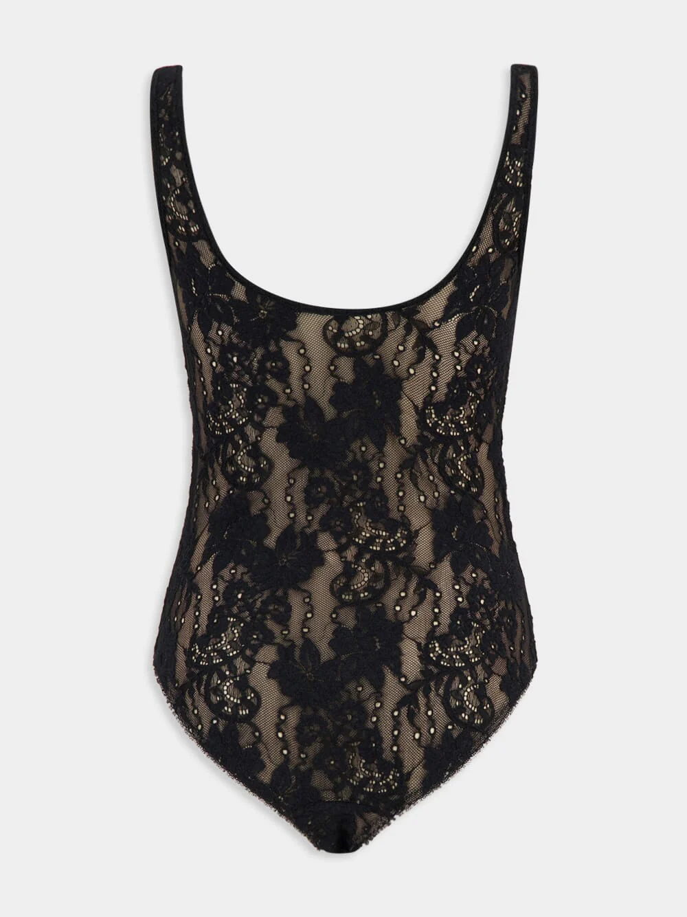 Black Lace Scoop Bodysuit - Image 3