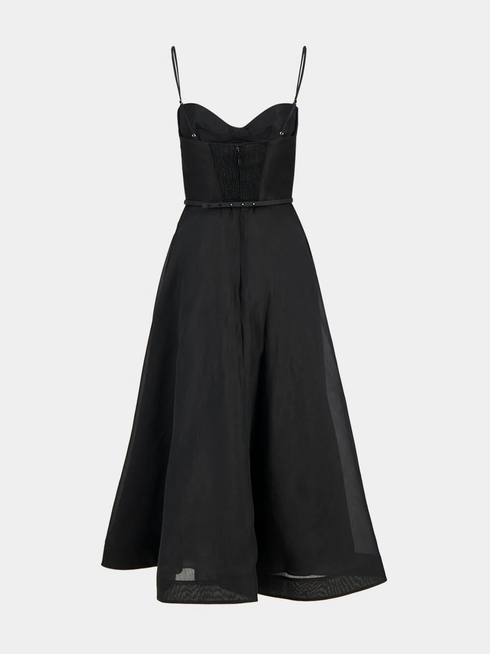 Black Luna Structured Midi Dress - Image 3