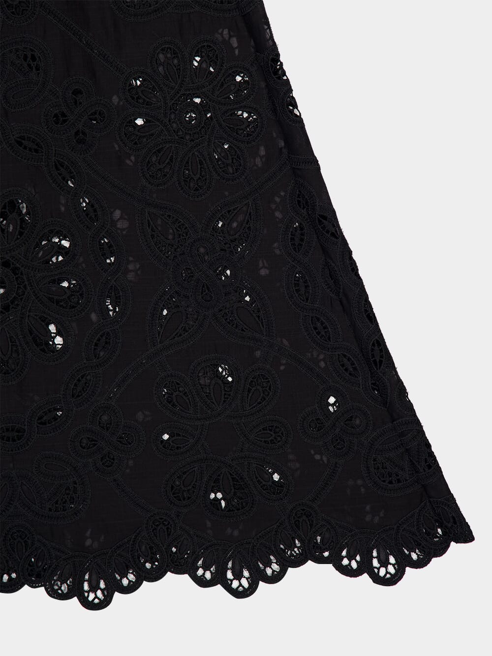 Black Rhiannon Embroidered Midi Skirt - Image 6