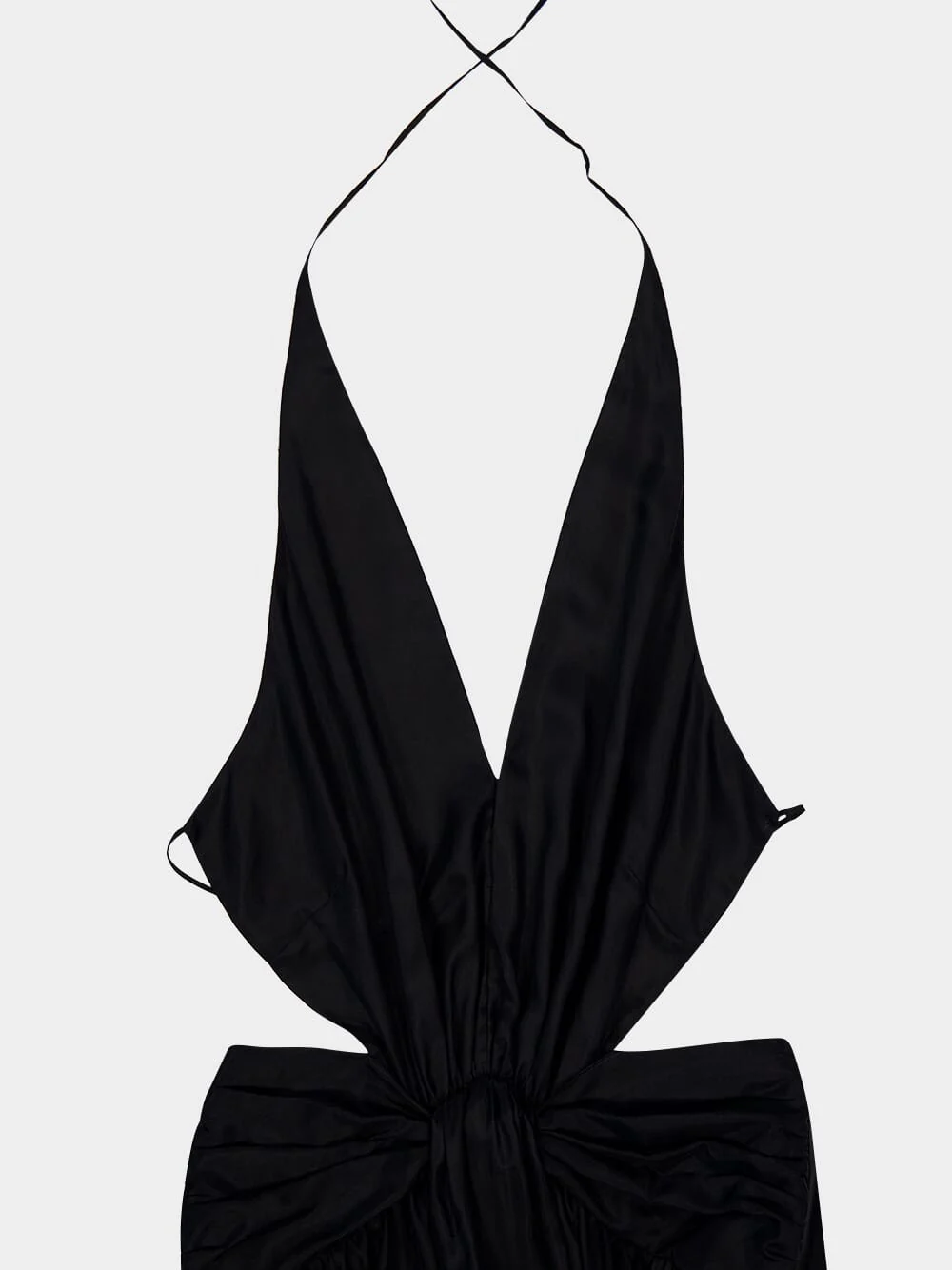 Black Rhiannon Plunge Halter Maxi Dress - Image 6