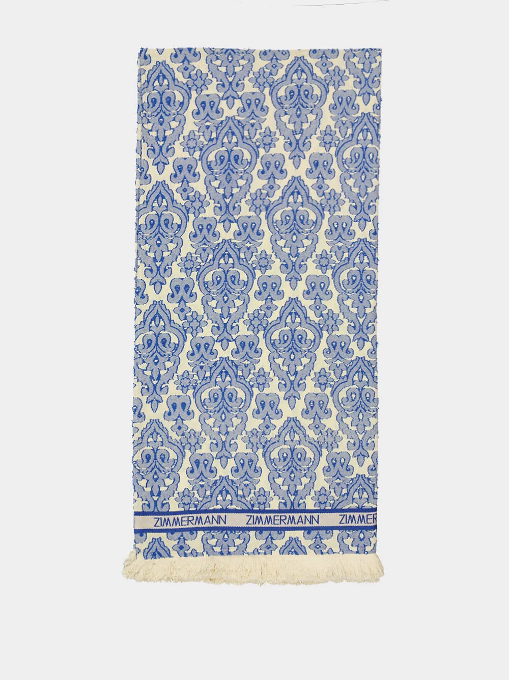 Blue Jacquard Cotton Throw