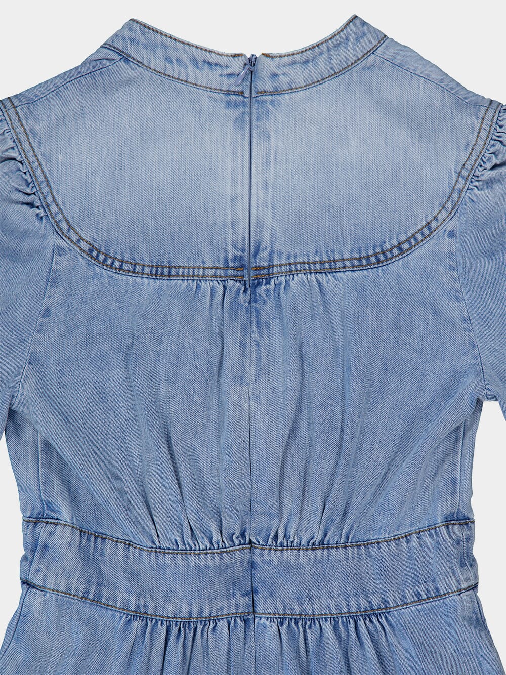 Blue Lucky Denim Midi Dress - Image 7