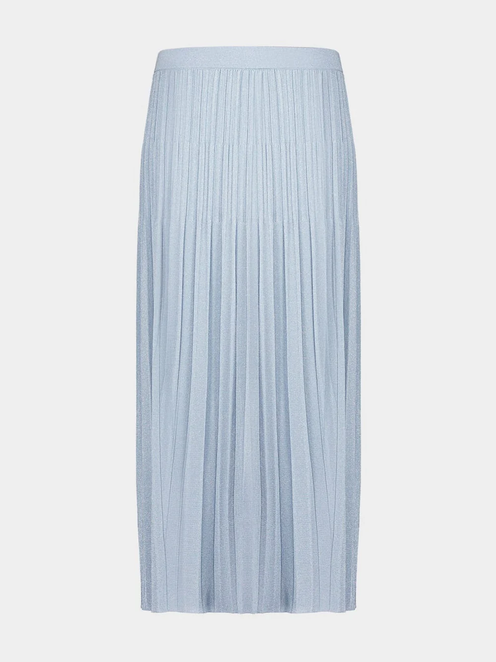 Blue Lurex Waverly Rib Midi Skirt - Image 3