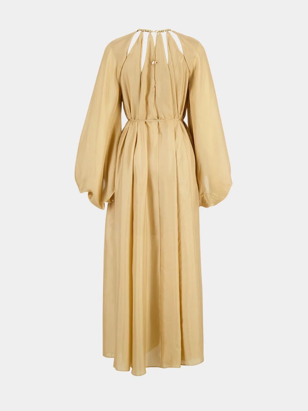 Champagne Mahon Silk Maxi Dress - Image 2