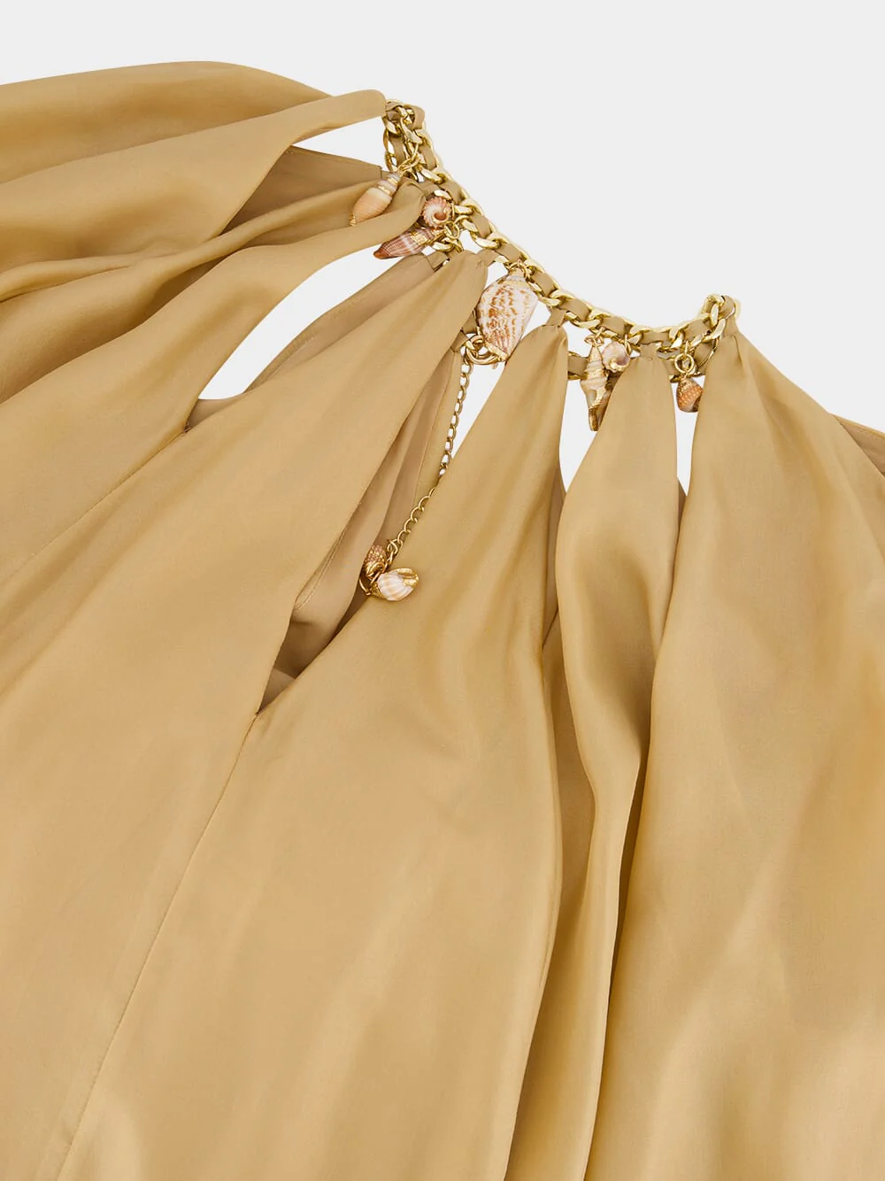 Champagne Mahon Silk Maxi Dress - Image 3