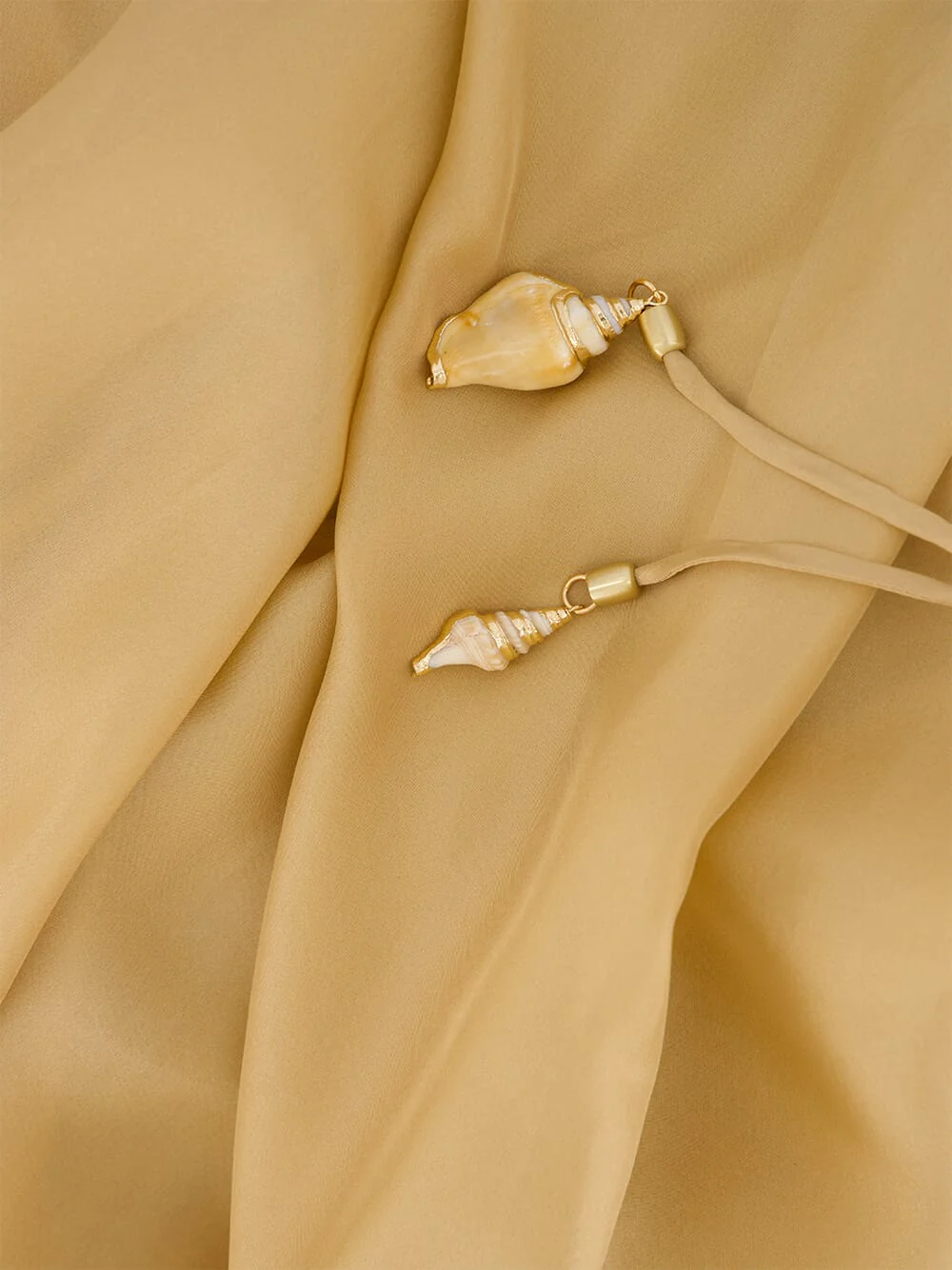 Champagne Mahon Silk Maxi Dress - Image 4