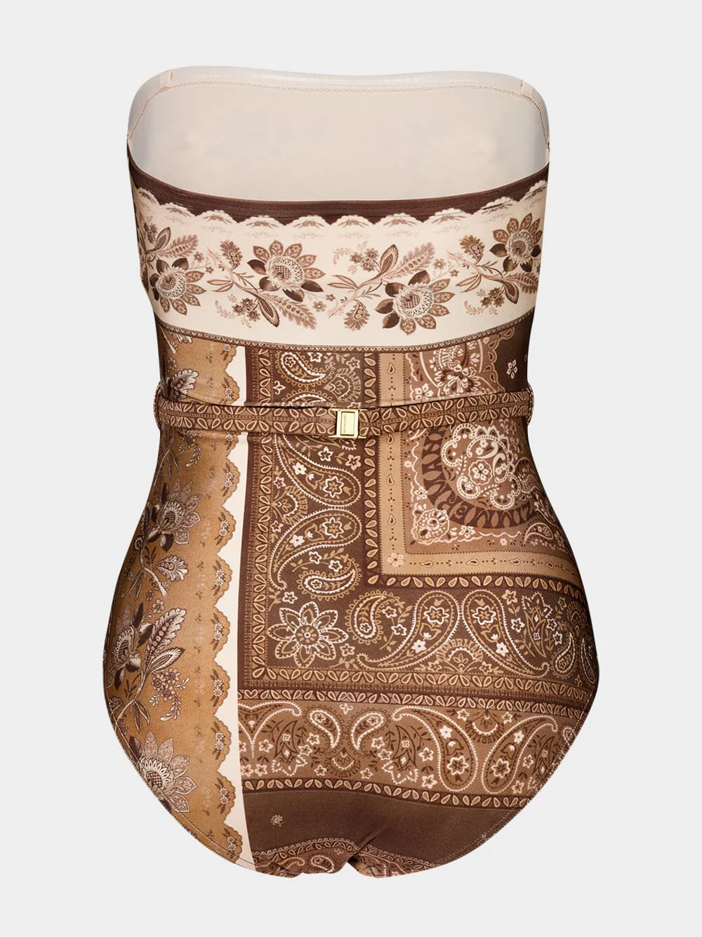 Chocolate Bandana Swimsuit with Belt - Image 2