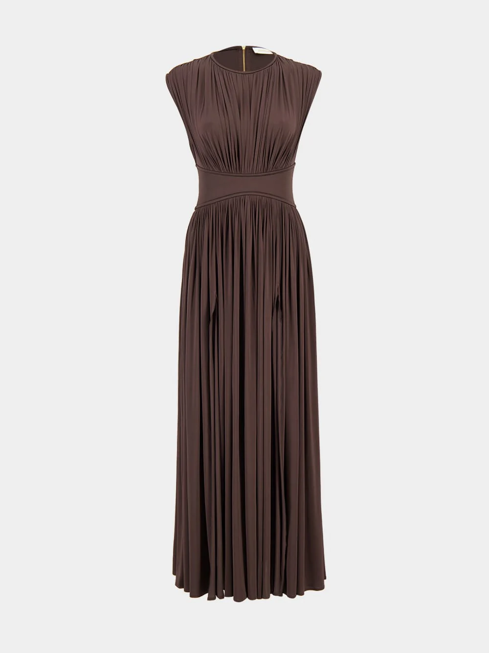 Chocolate Brown Illuminate Column Dress - Image 2