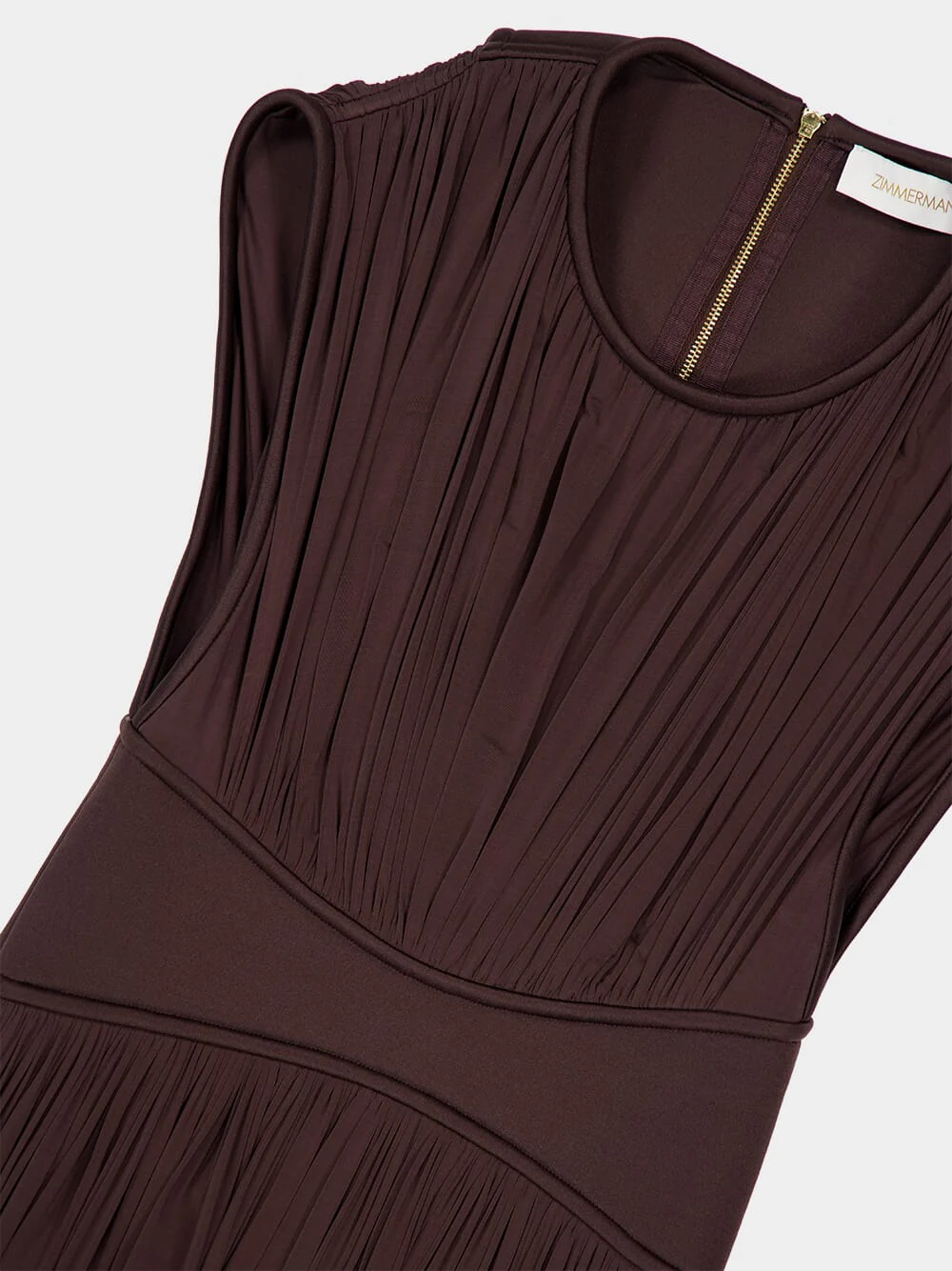 Chocolate Brown Illuminate Column Dress - Image 5