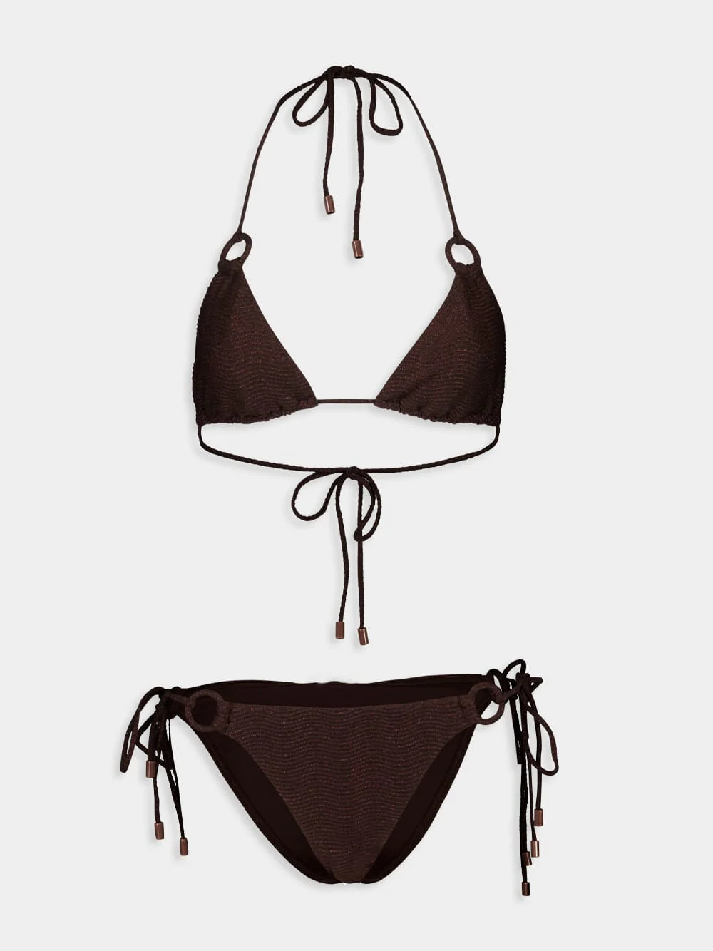 Chocolate Coco Texture Ring Bikini