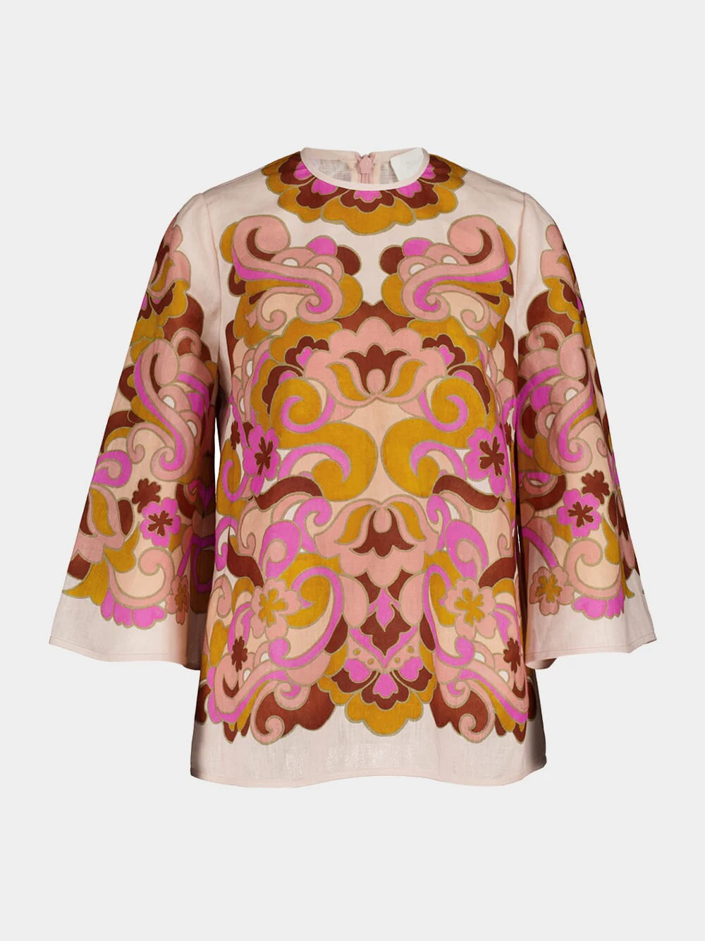 Acadian Linen Coral Tunic Top - Image 2