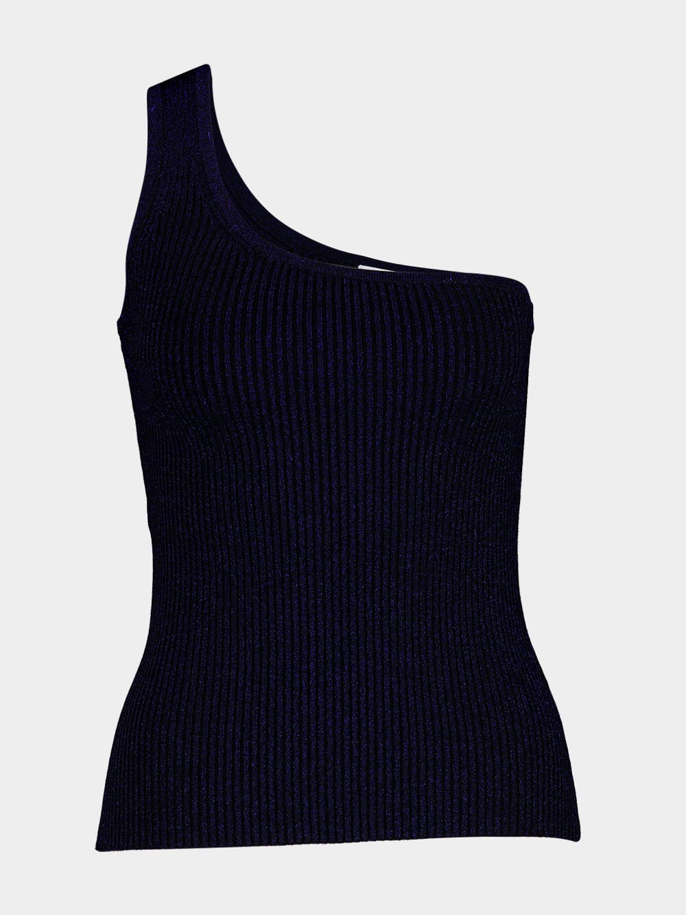 Alight Asymmetric Navy Knit Top