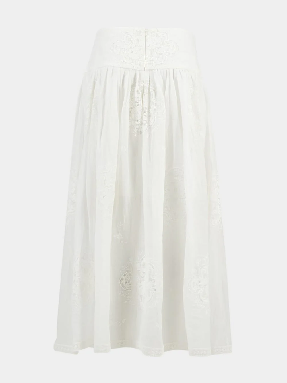 Alight Basque Embroidered White Maxi Skirt - Image 2