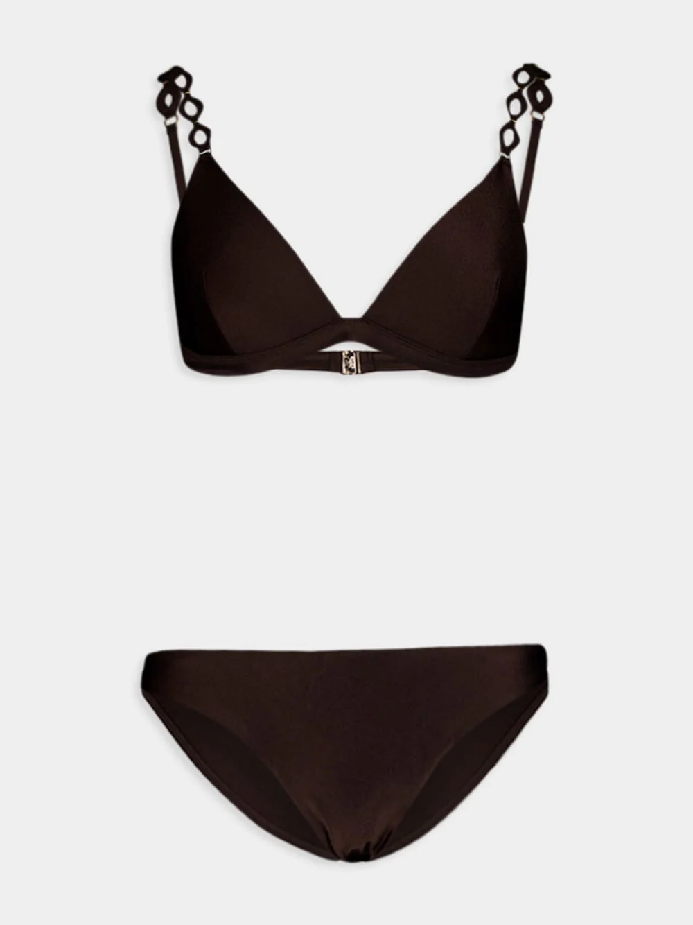 August Diamond Trim Chic Brown Bikini Set