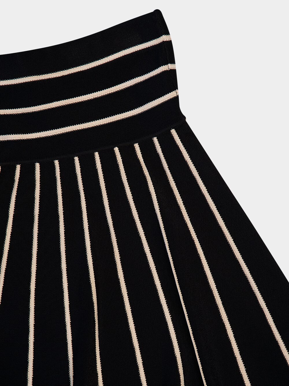 Black Crush Stripe Midi Skirt - Image 5
