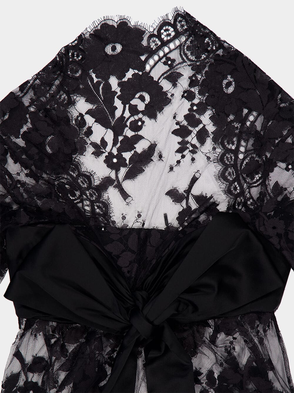 Black Illustration Lace Bow Bodice - Image 5