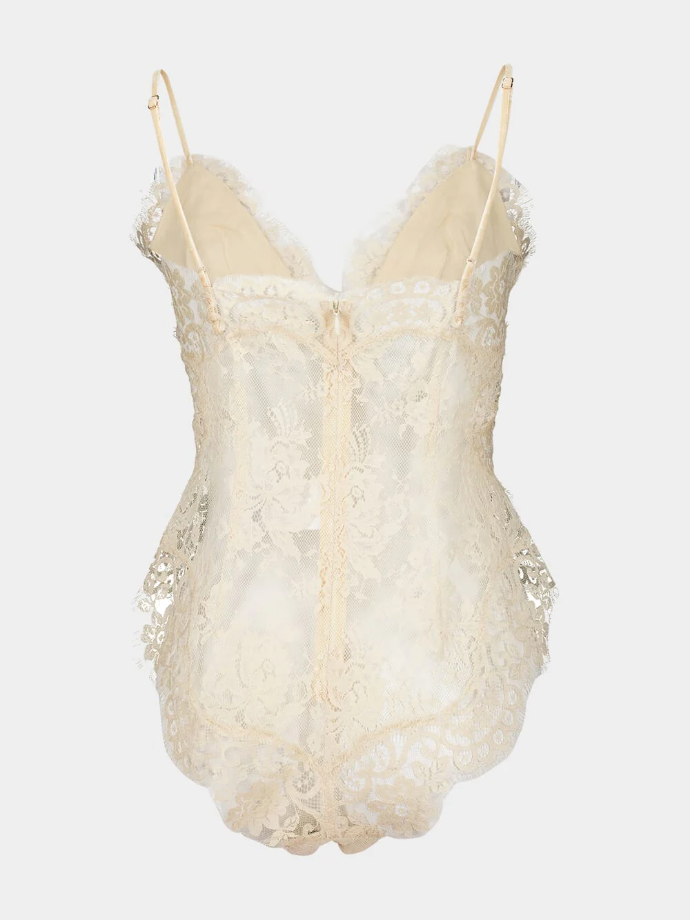 Cream Illustration Lace Teddy - Image 3