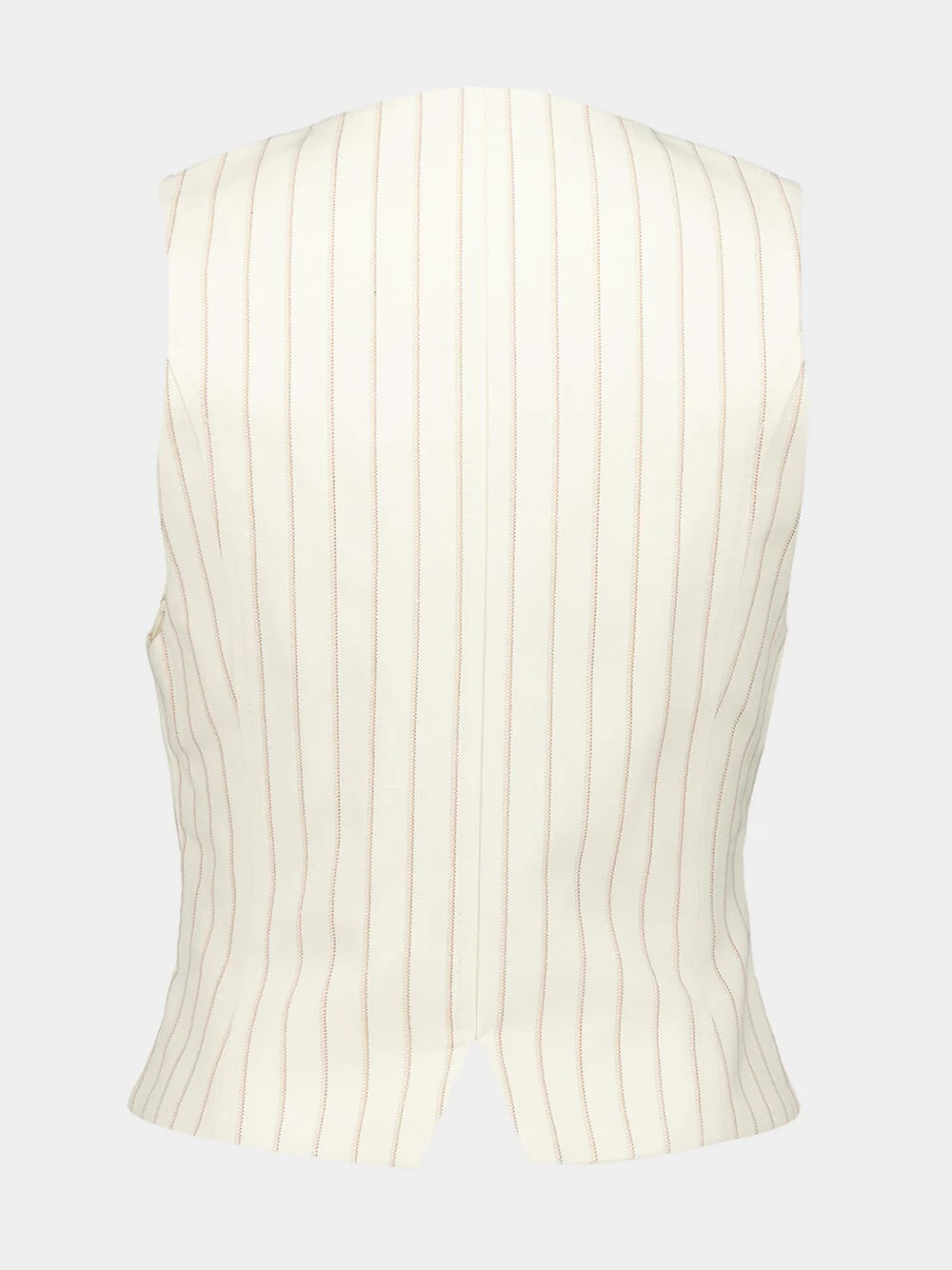 Cream Pinstripe Tranquillity Waistcoat - Image 3