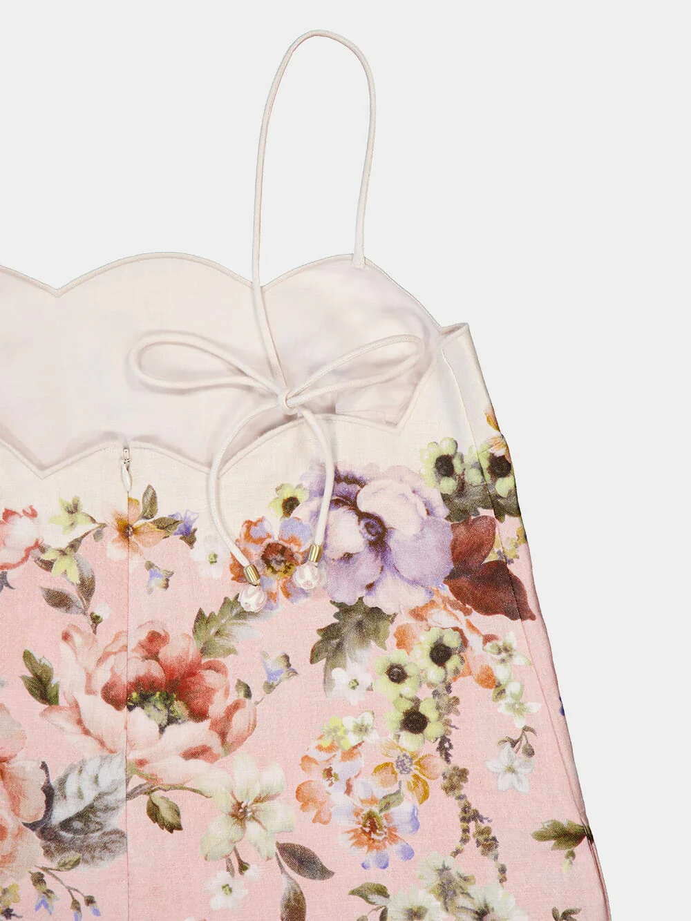 Floral Pink Acacia Scallop Mini Dress - Image 5