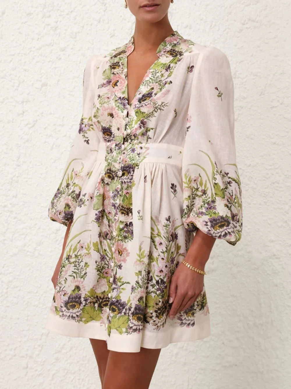 Halliday Plunge Mini Dress - Image 2