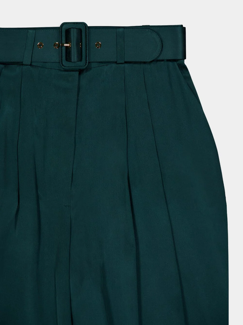 High-Waisted Teal Trousers - Image 3
