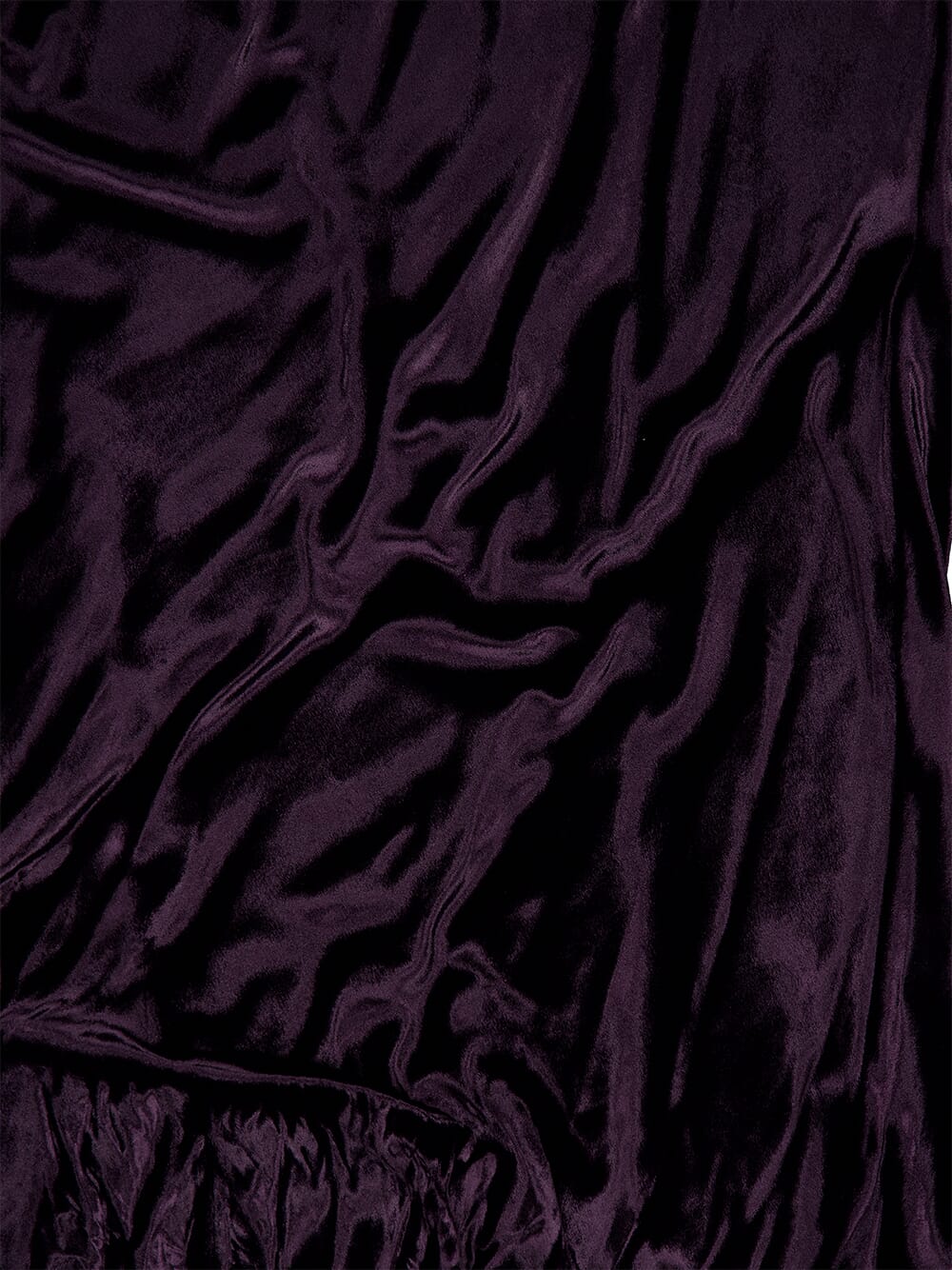 Illustration Asymmetric Velvet Gown - Image 5