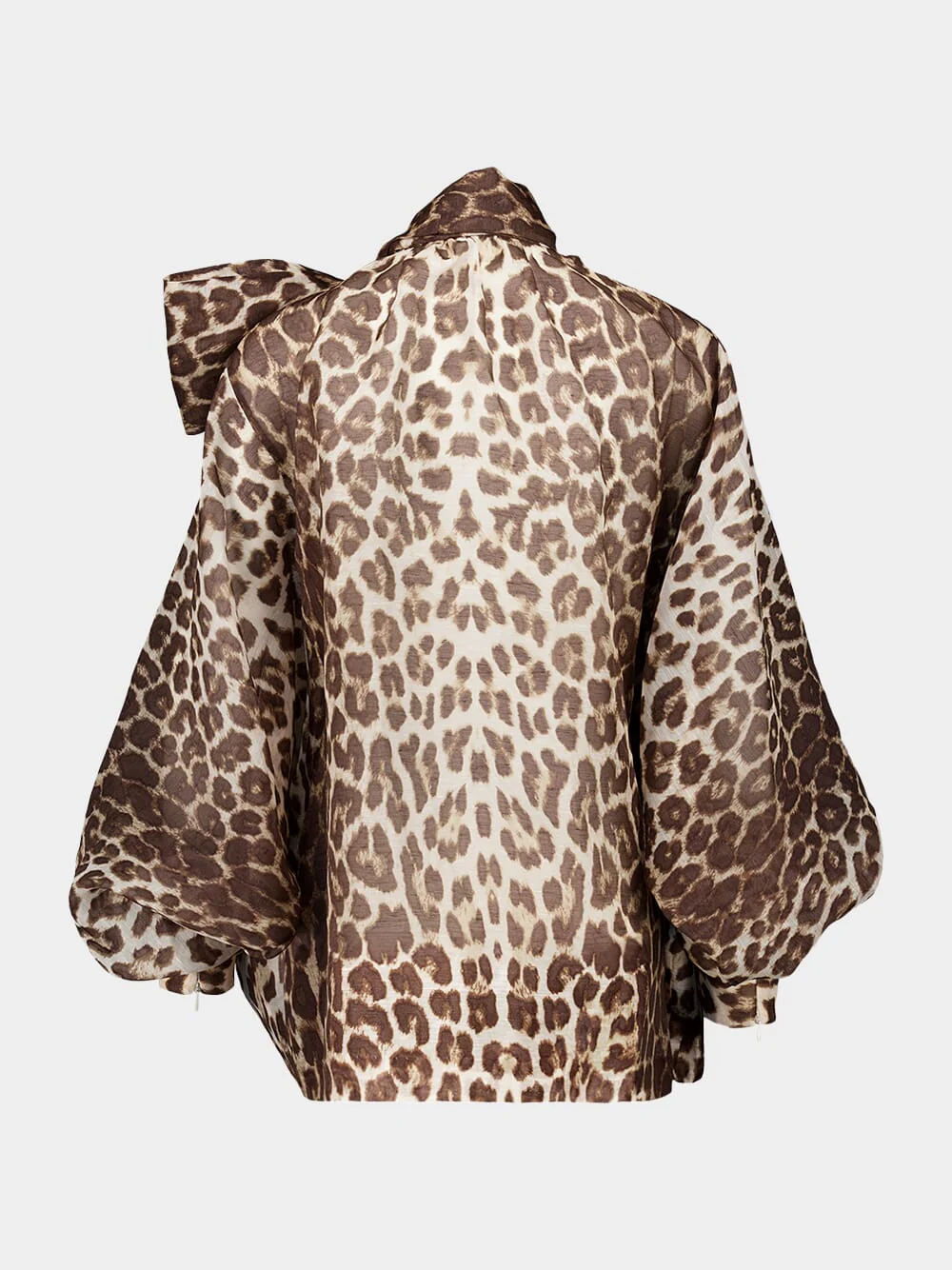Illustration Leopard Print Billow Blouse - Image 3