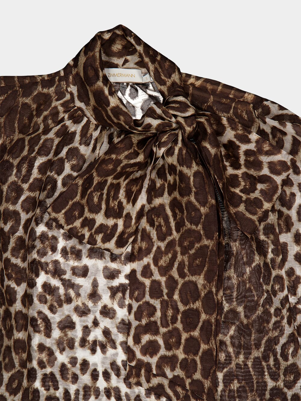 Illustration Leopard Print Billow Blouse - Image 5