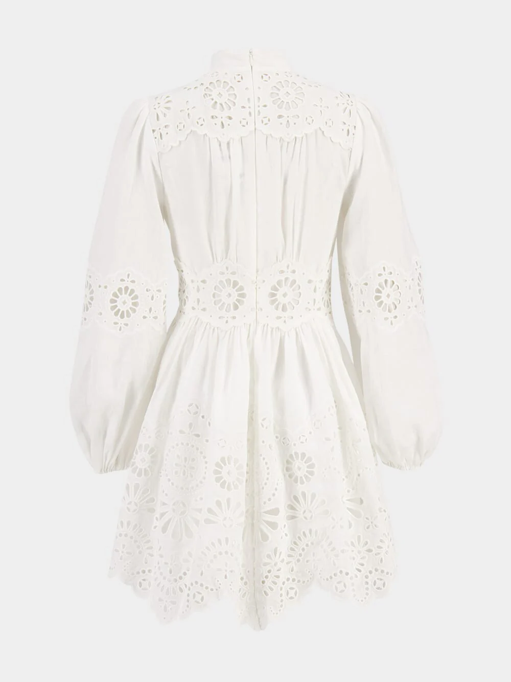Ivory Acacia Broderie Mini Dress - Image 3