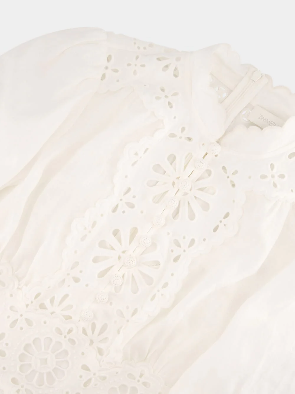 Ivory Acacia Broderie Mini Dress - Image 5