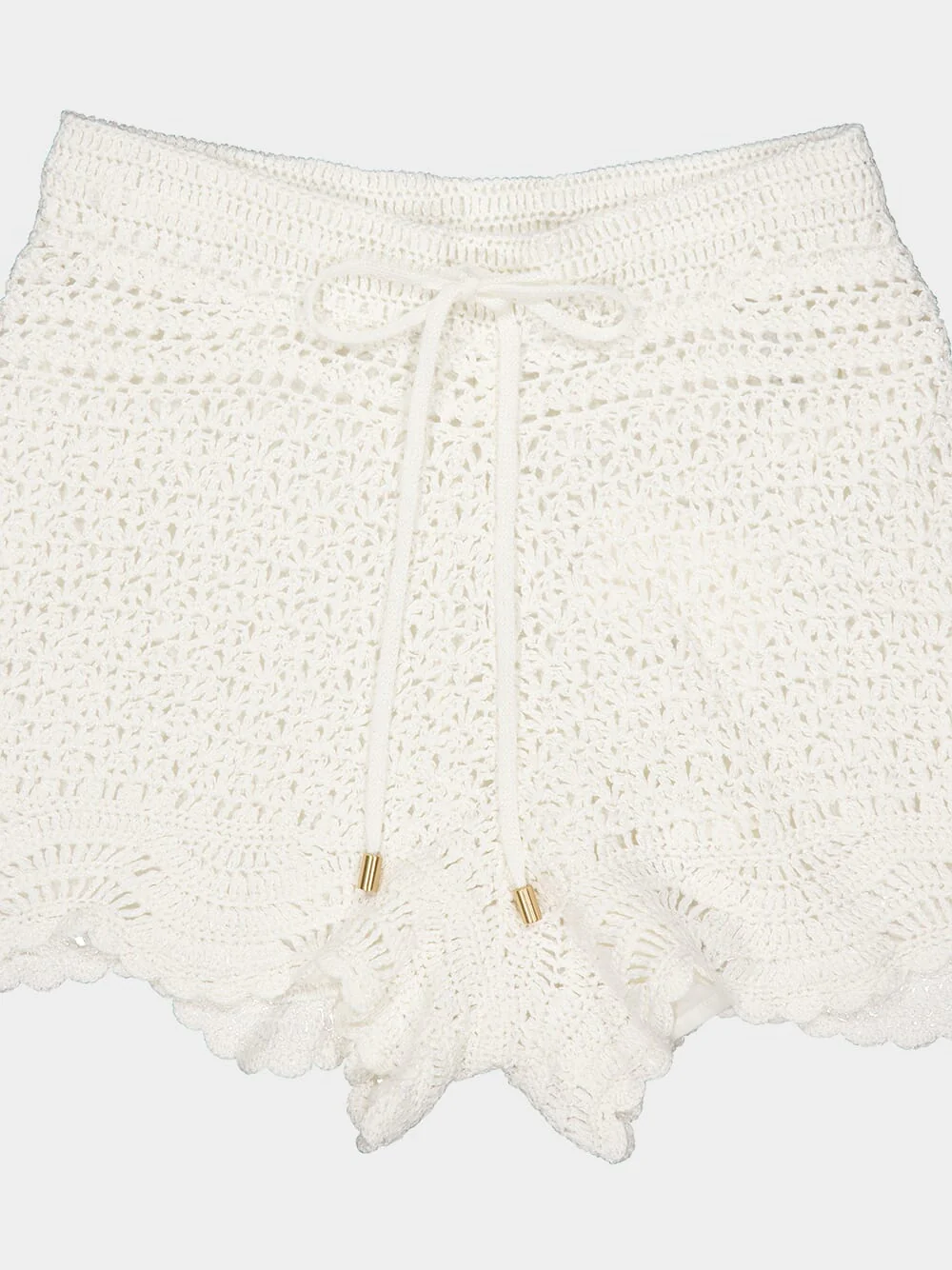 Ivory Lightburst Textured Shorts - Image 5