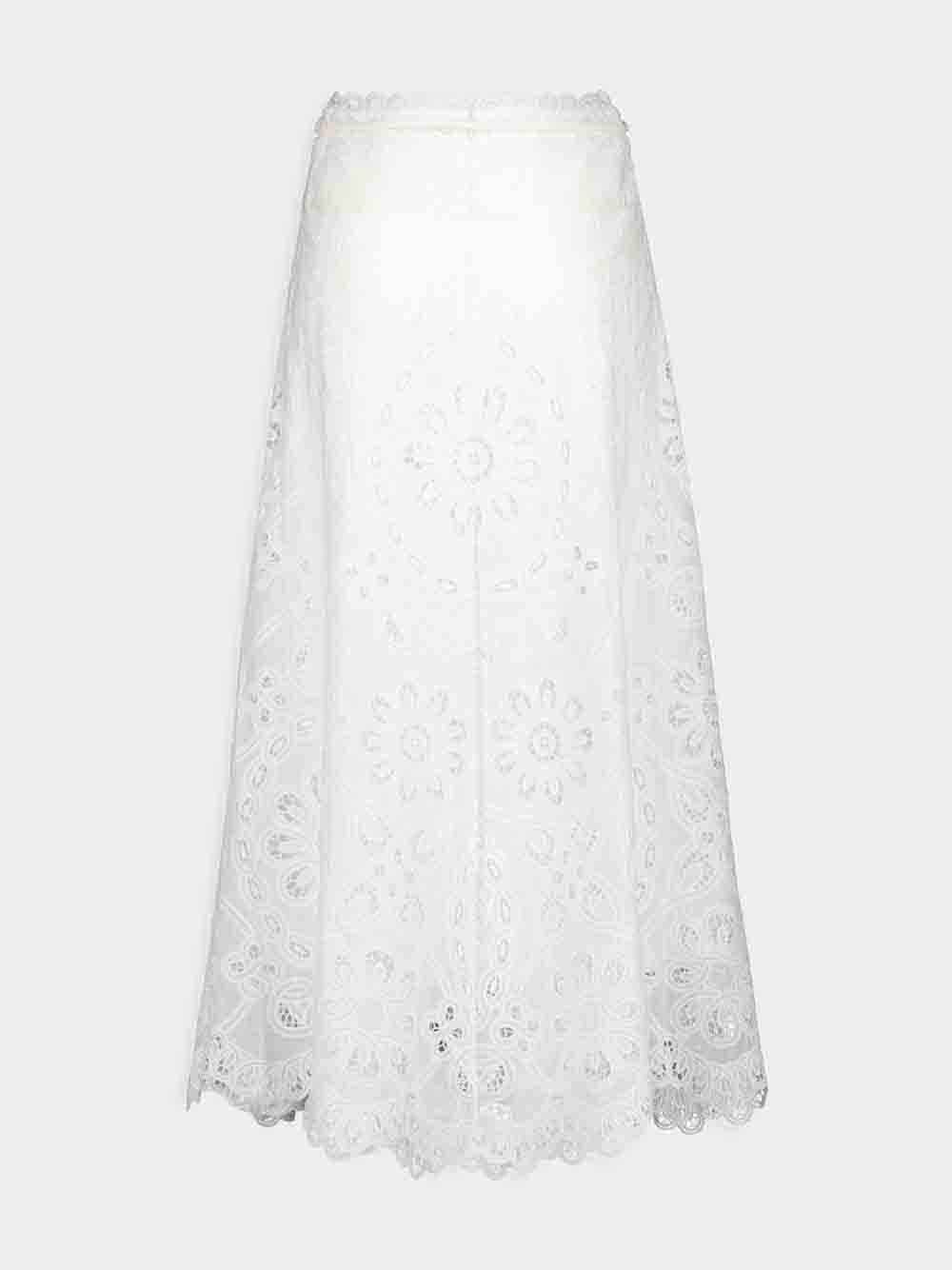 Ivory Ottie Flared Skirt - Image 3