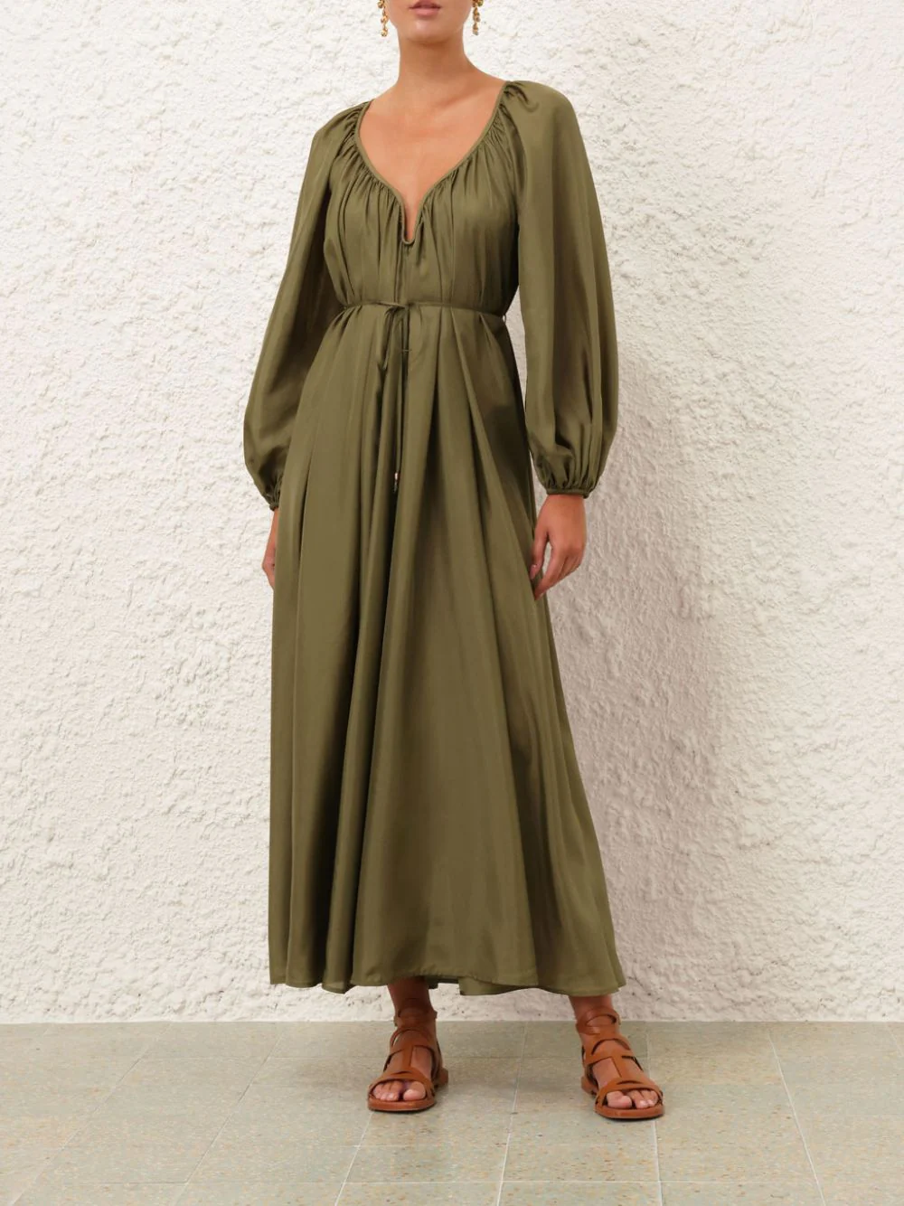 Khaki Green Acacia Maxi Dress - Image 2