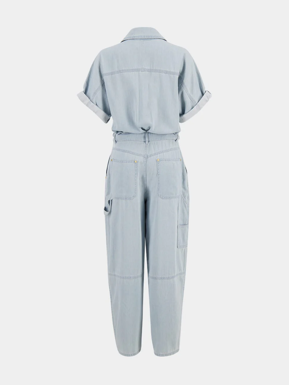 Light Blue Acacia Denim Boilersuit Jumpsuit - Image 2