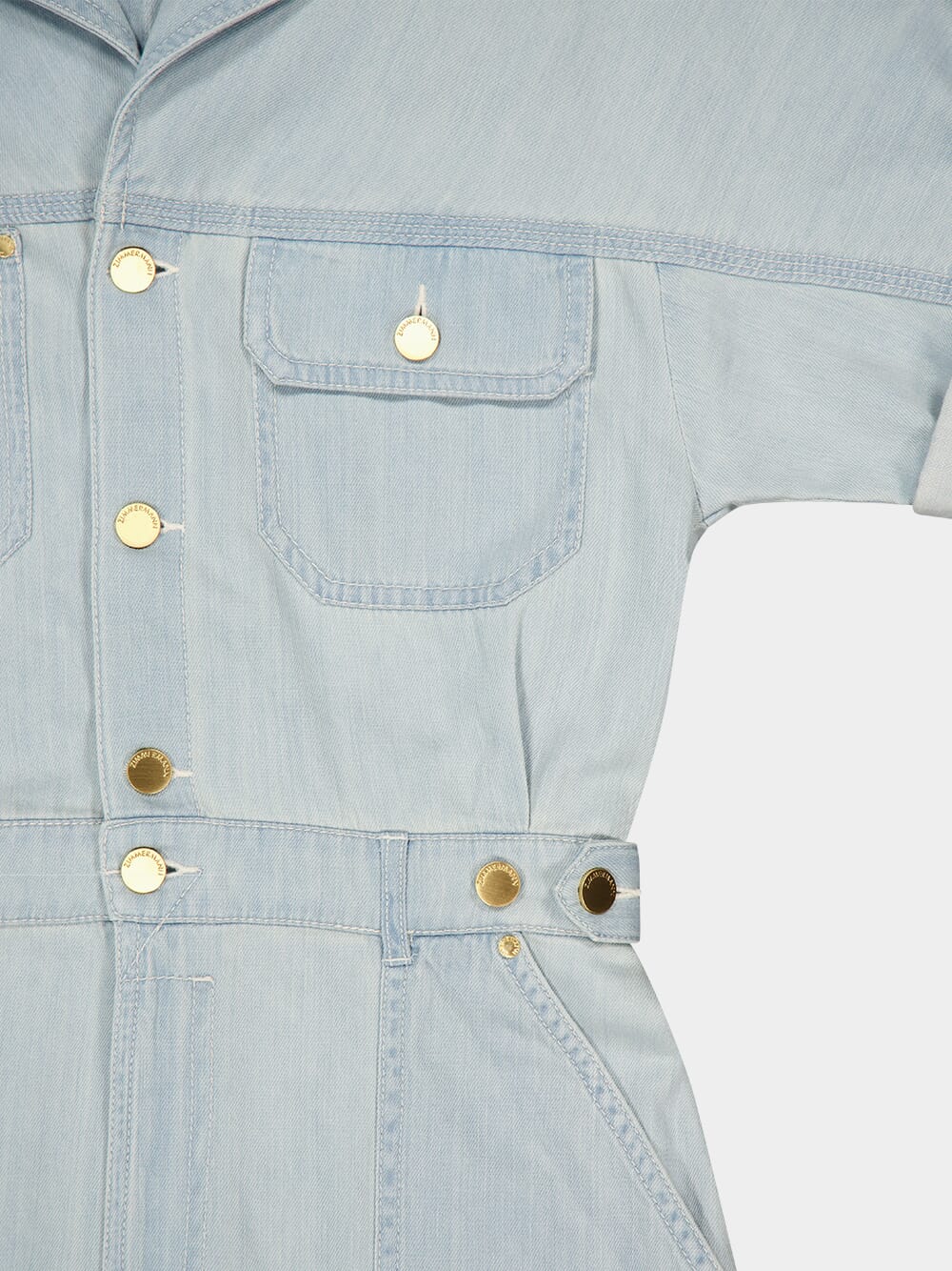 Light Blue Acacia Denim Boilersuit Jumpsuit - Image 4
