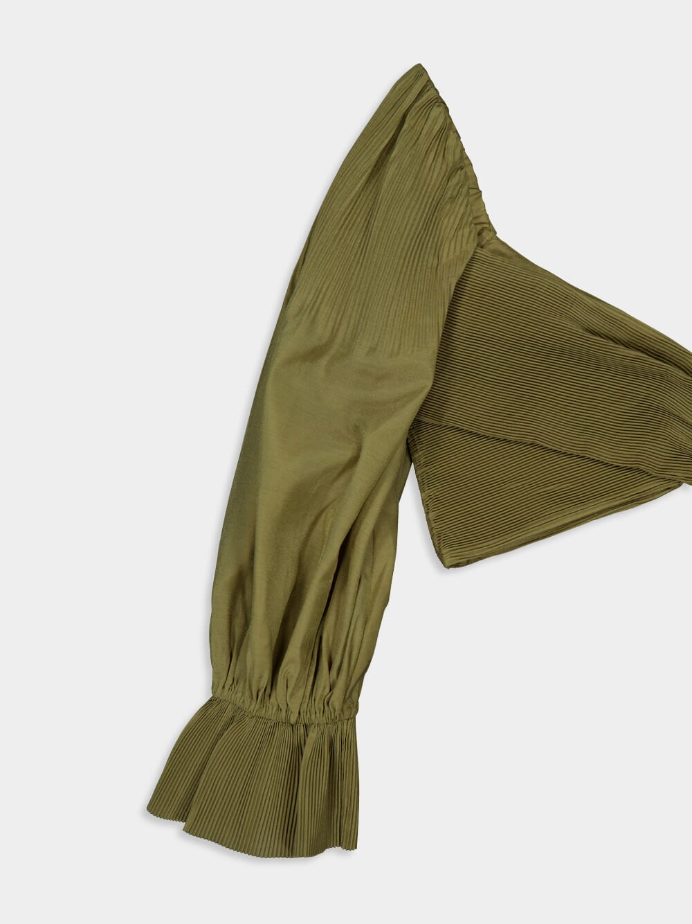 Olive Pleated Crop Bodice - Image 5