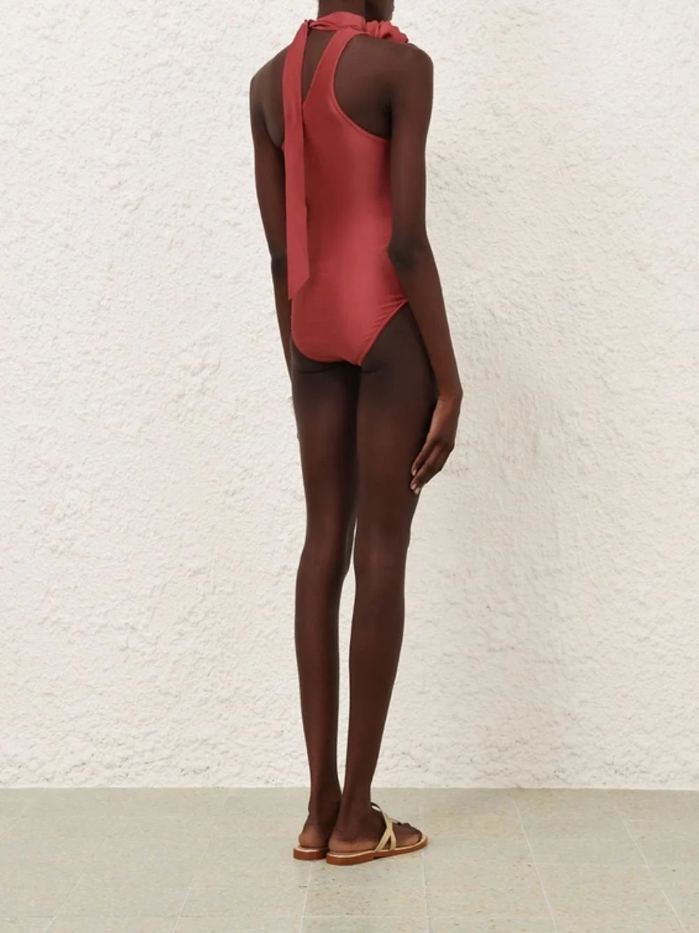 One-Shoulder Lycra One-Piece Swimsuit - Image 4