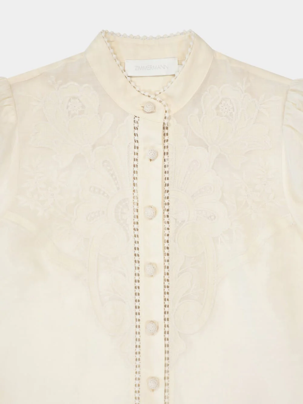 Ottie Embroidered Linen Blouse - Image 5