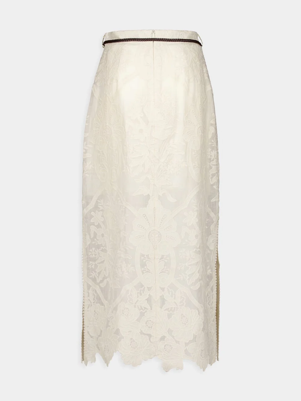 Ottie Embroidered Linen Skirt - Image 3