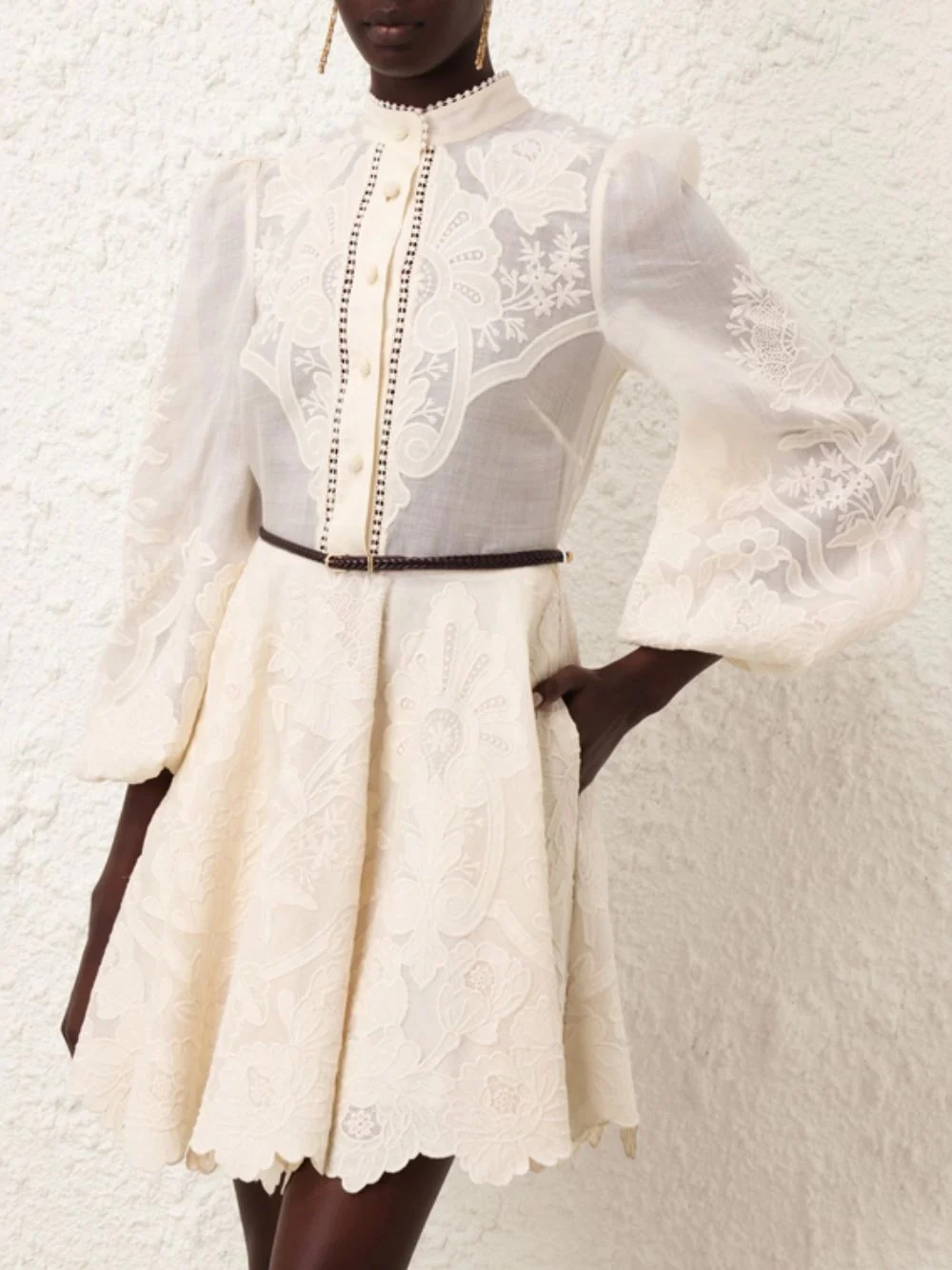 Ottie Embroidered Mini Dress - Image 2