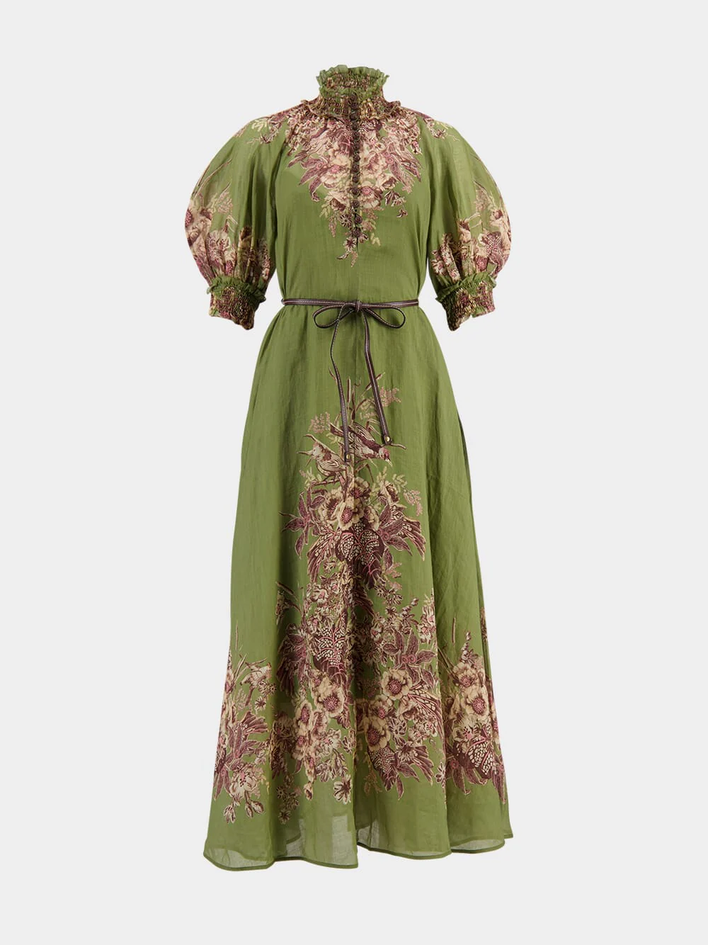 Ottie Swing Maxi in Khaki Floral