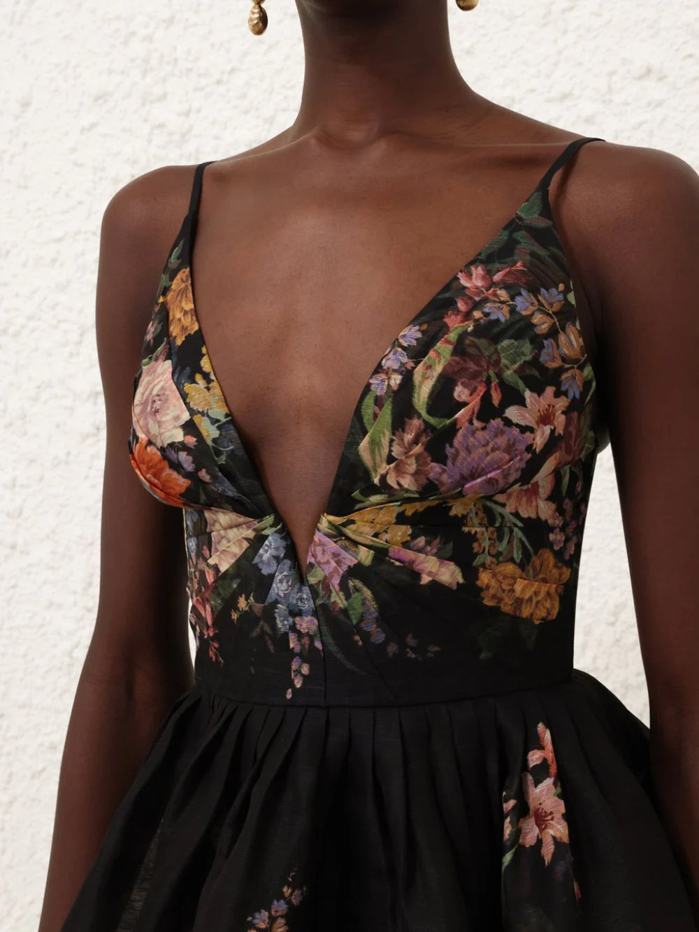 Pavilion V-Neck Black Mini Dress - Image 5
