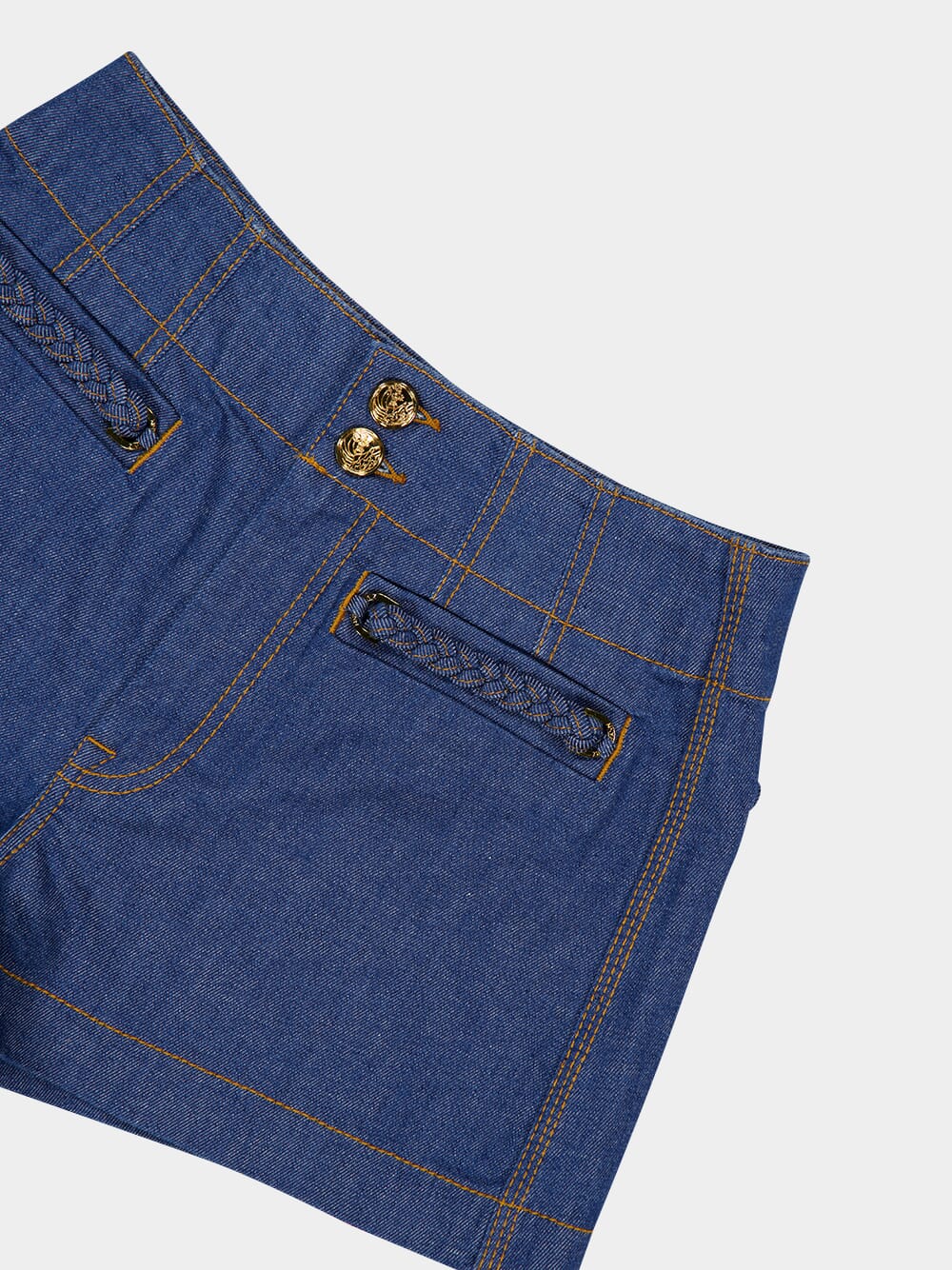 Railway Blue Wylie Denim Shorts - Image 5